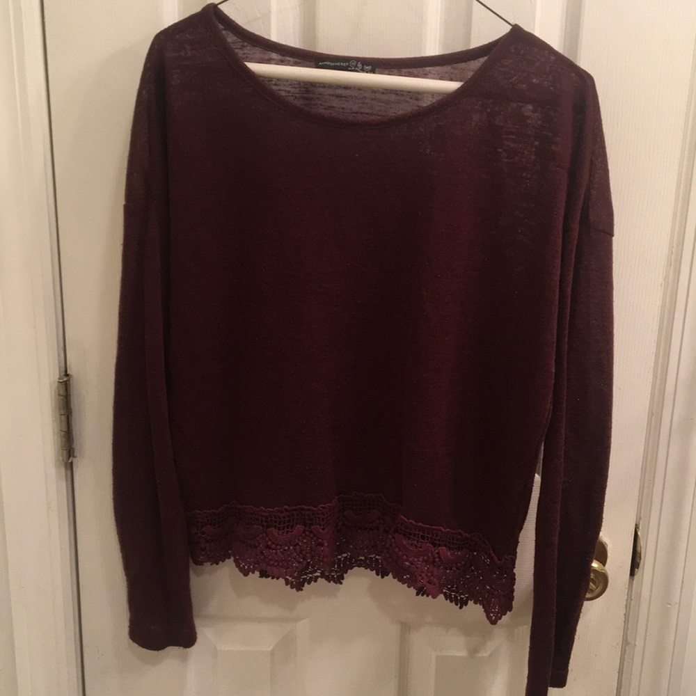Maroon Knitted Sweater